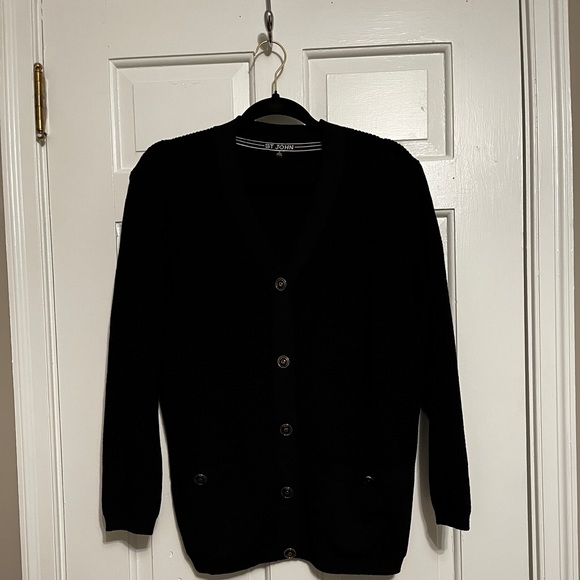 1990s Vintage St. John V-Neck Cardigan - Picture 2 of 8